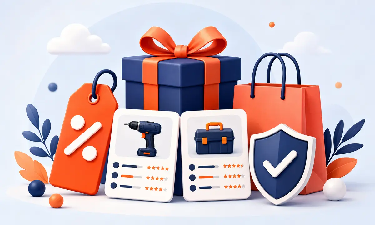 Affiliate deals and product guides illustration