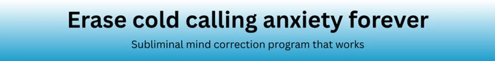 Thirty-day cold calling confidence program